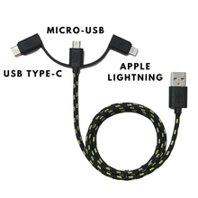 Load image into Gallery viewer, Graphene Series - Ultra High Speed - Triton 3-in-1 Cable